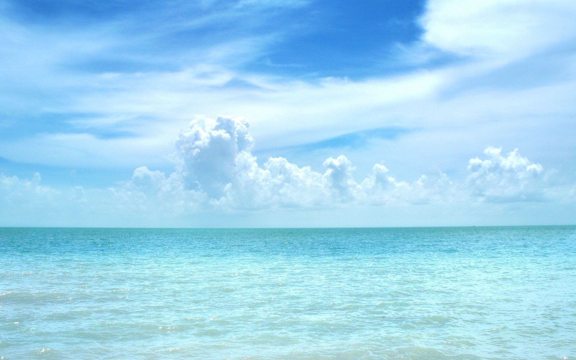 голубое сияние облака океан вода небо море бирюза горизонт природа гладь
