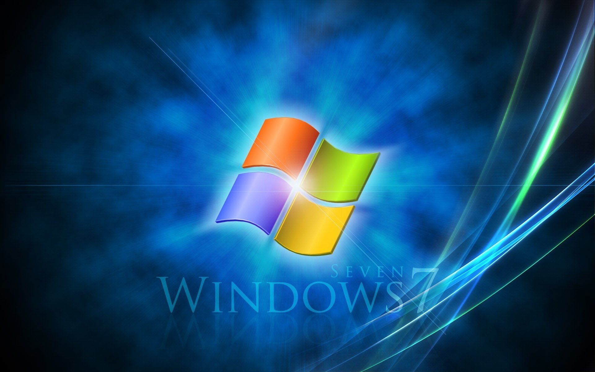 голубое сияние microsoft windows 7 эмблемы логотипы