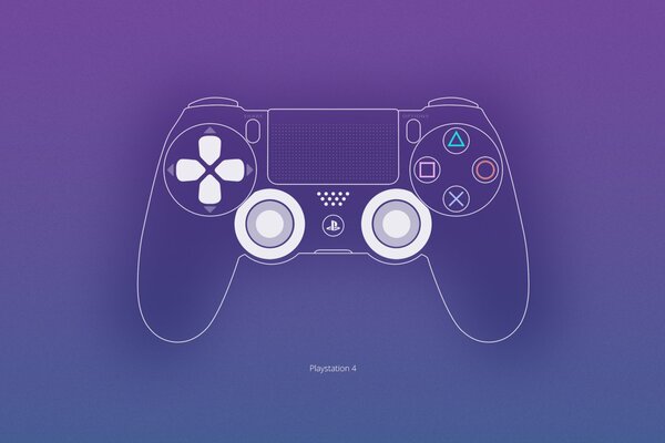 Рисунок джойстика для игры в Sony PlayStation