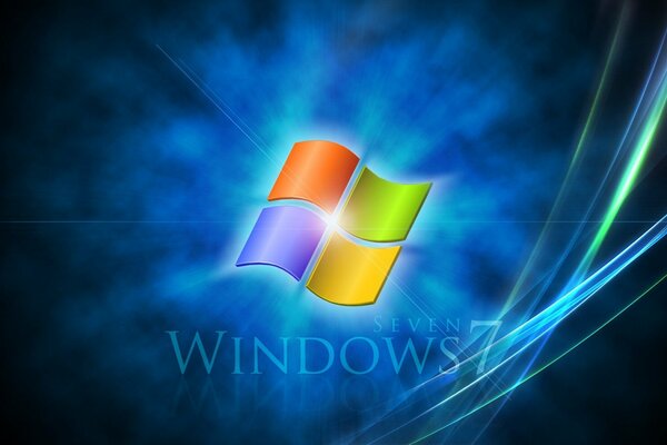 Логотип Windows 7 в сине-голубом