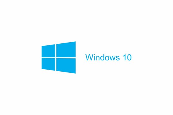 Logo napis windows 10 na białym tle