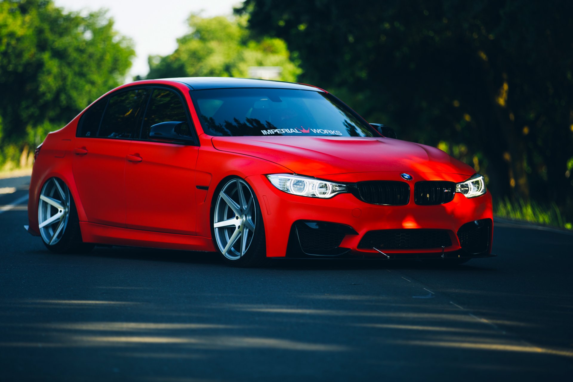 bmw м3 f80 stancenation воссен колеса красные автомобиль передние