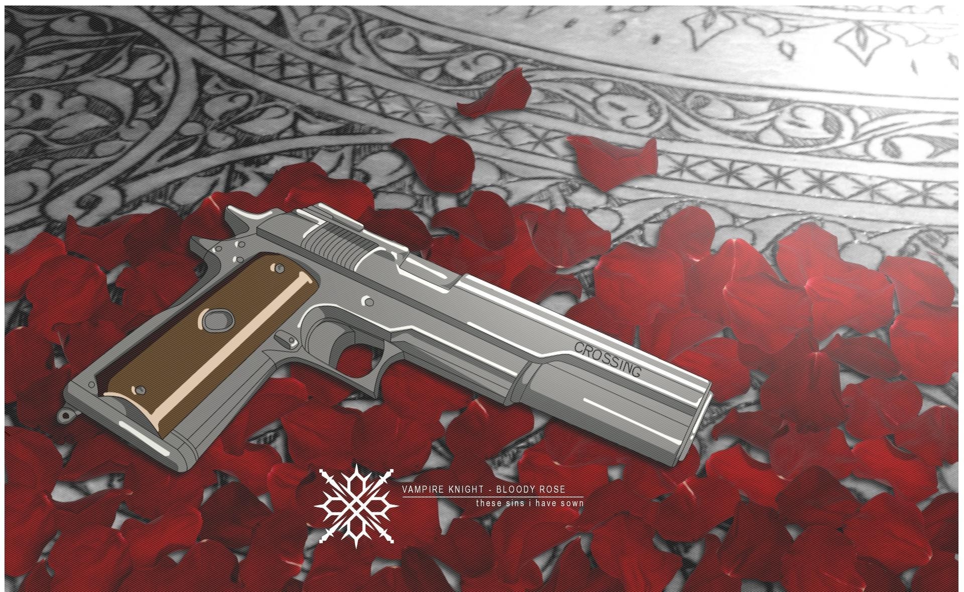 wampir rycerz pistolet broń płatki