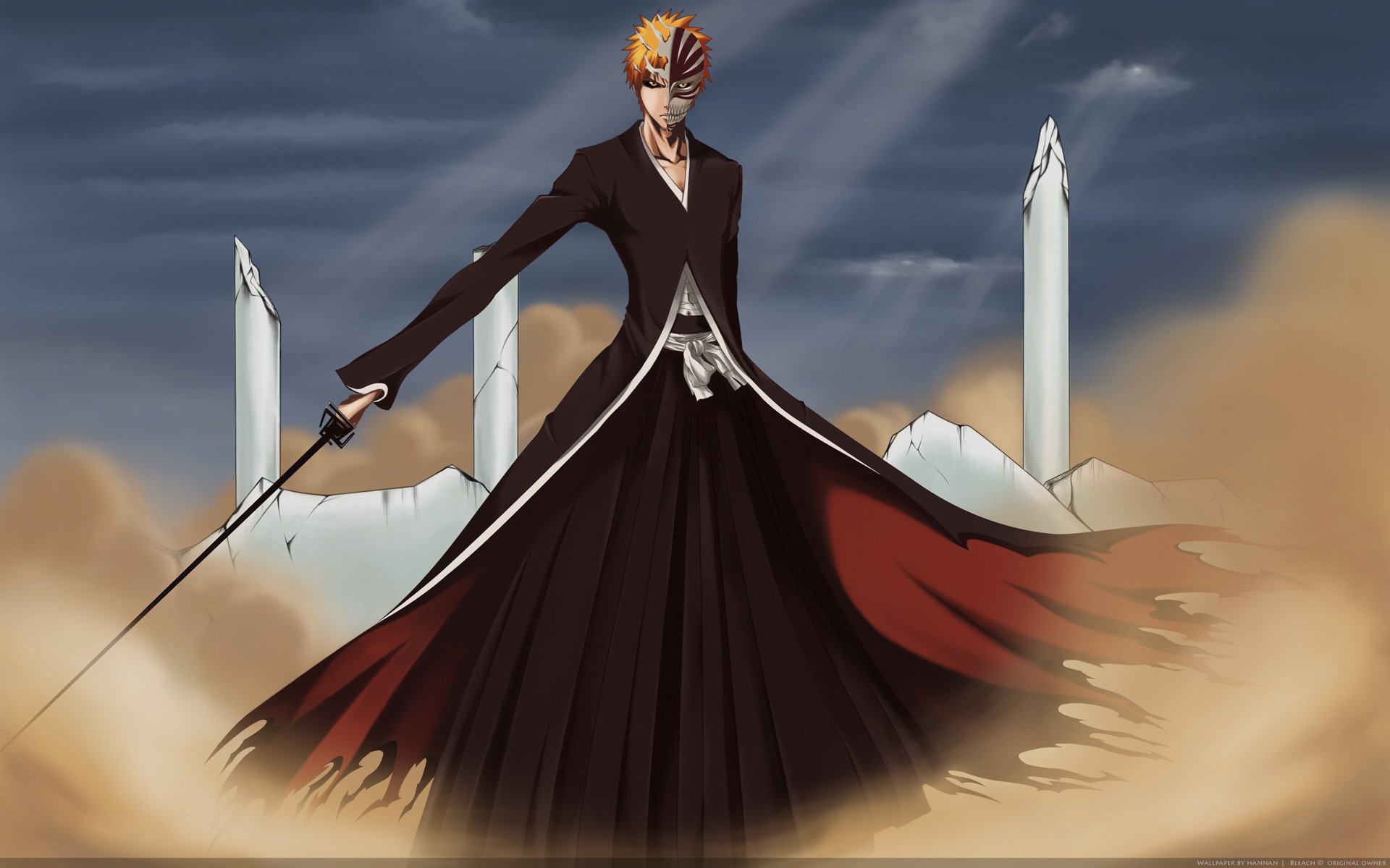 bleach блич ичиго маска рисунки воин-а