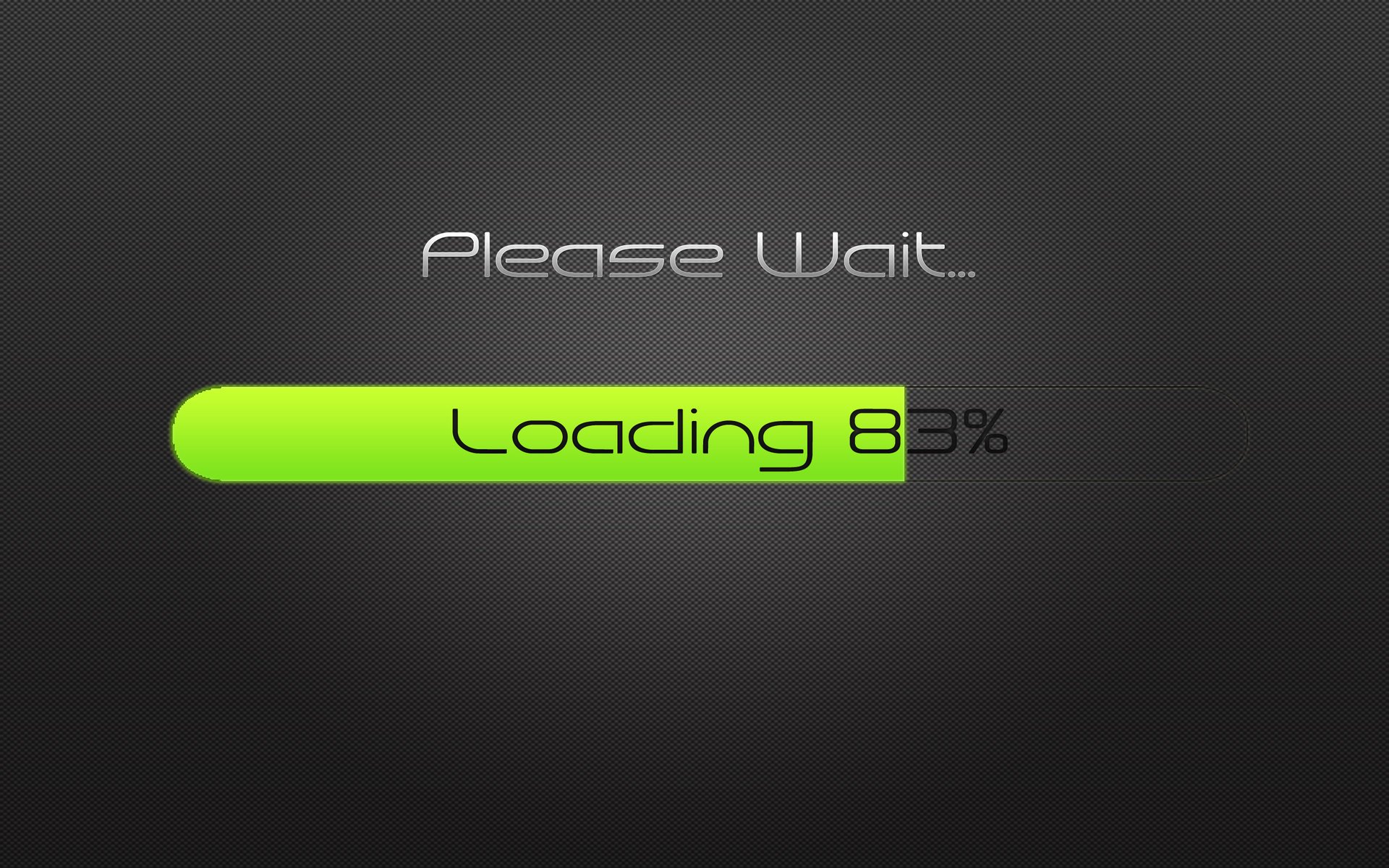 please wait 83% napis minimalizm loading słowa tekst prostota kontrast biały styl pomysł