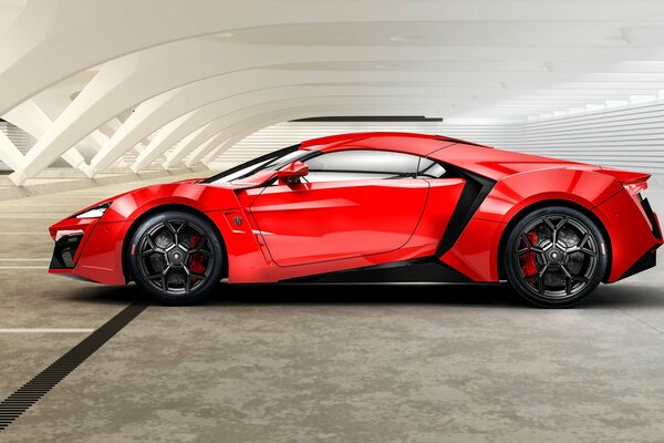 Czerwony Lykan hypersport 2017, 750 koni mechanicznych