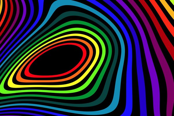Psychodeliczny. Paski w kolorach spektrum tęczy