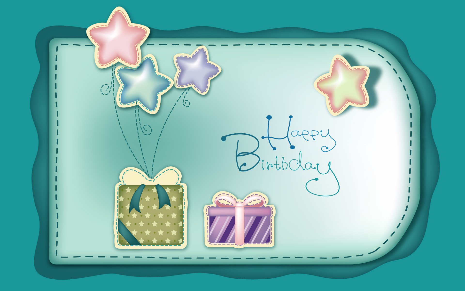 с днем рождения pdtplf открытка шарики подарки happy birthday праздник