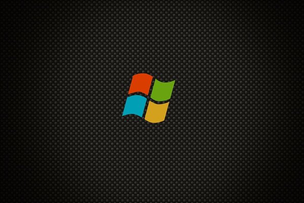 Ikona Microsoft Windows na ciemnym tle