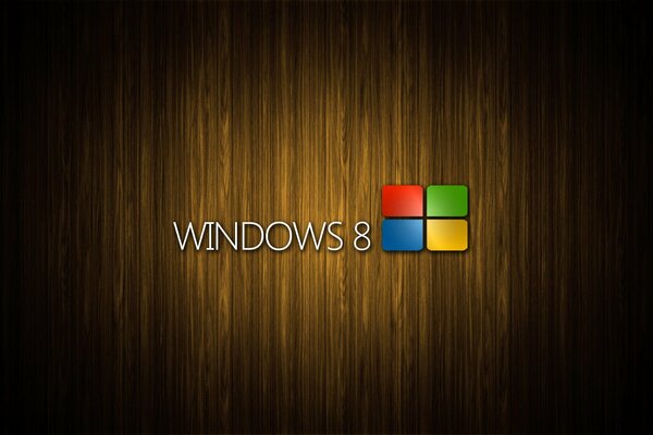 Logo Windows 8 na tablicy morenowej