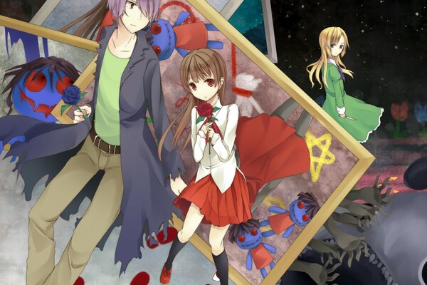 Brązowe oczy dziewczyny anime