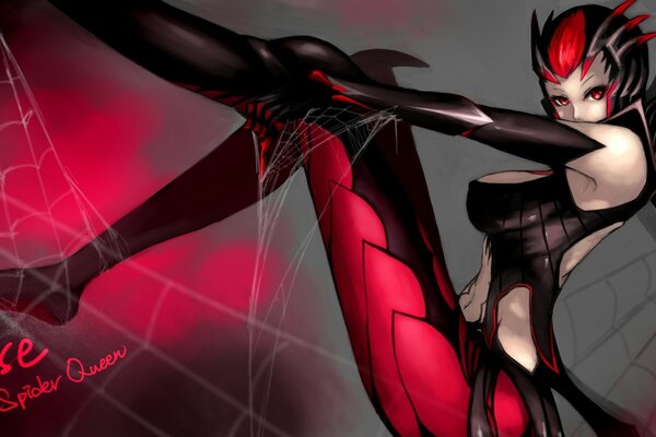 Eliza z League of Legends z pajęczyną