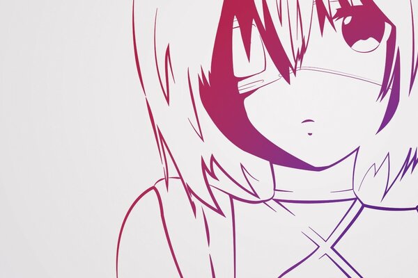 Anime opaska na oczy dziewczyna