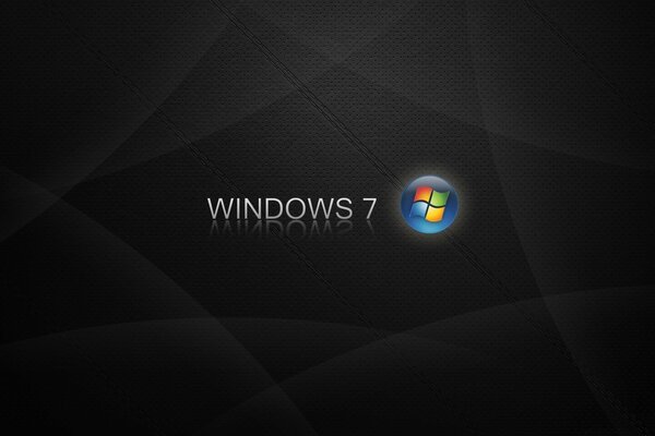 Windows siedem logo na czarnym tle