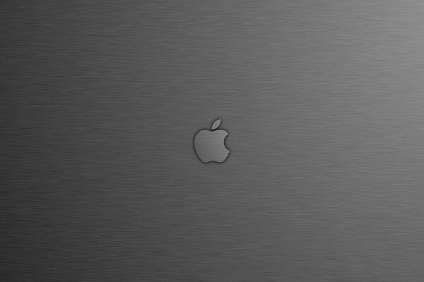 Logo Apple apple na srebrnym tle