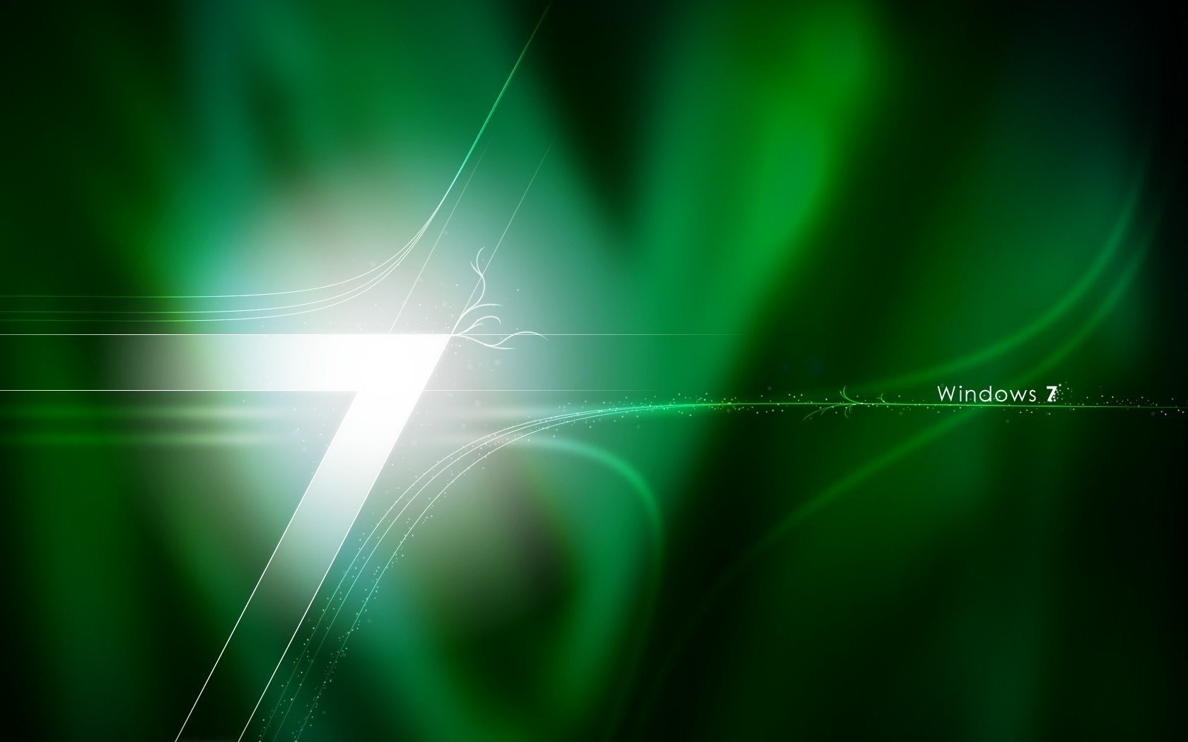 light seven design zieleń linie emblematy kąt 7 zielone tło styl światło