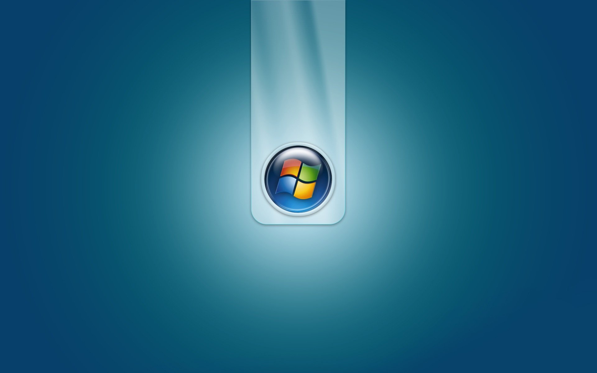 okrągła plakietka niebieska microsoft windows 7 emblematy loga