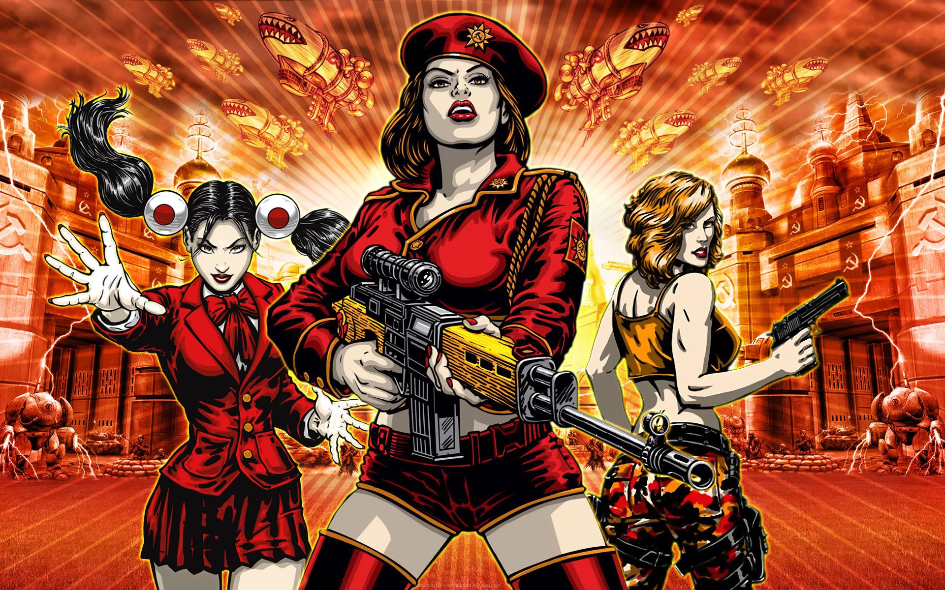 red alert 3 девушки винтовка