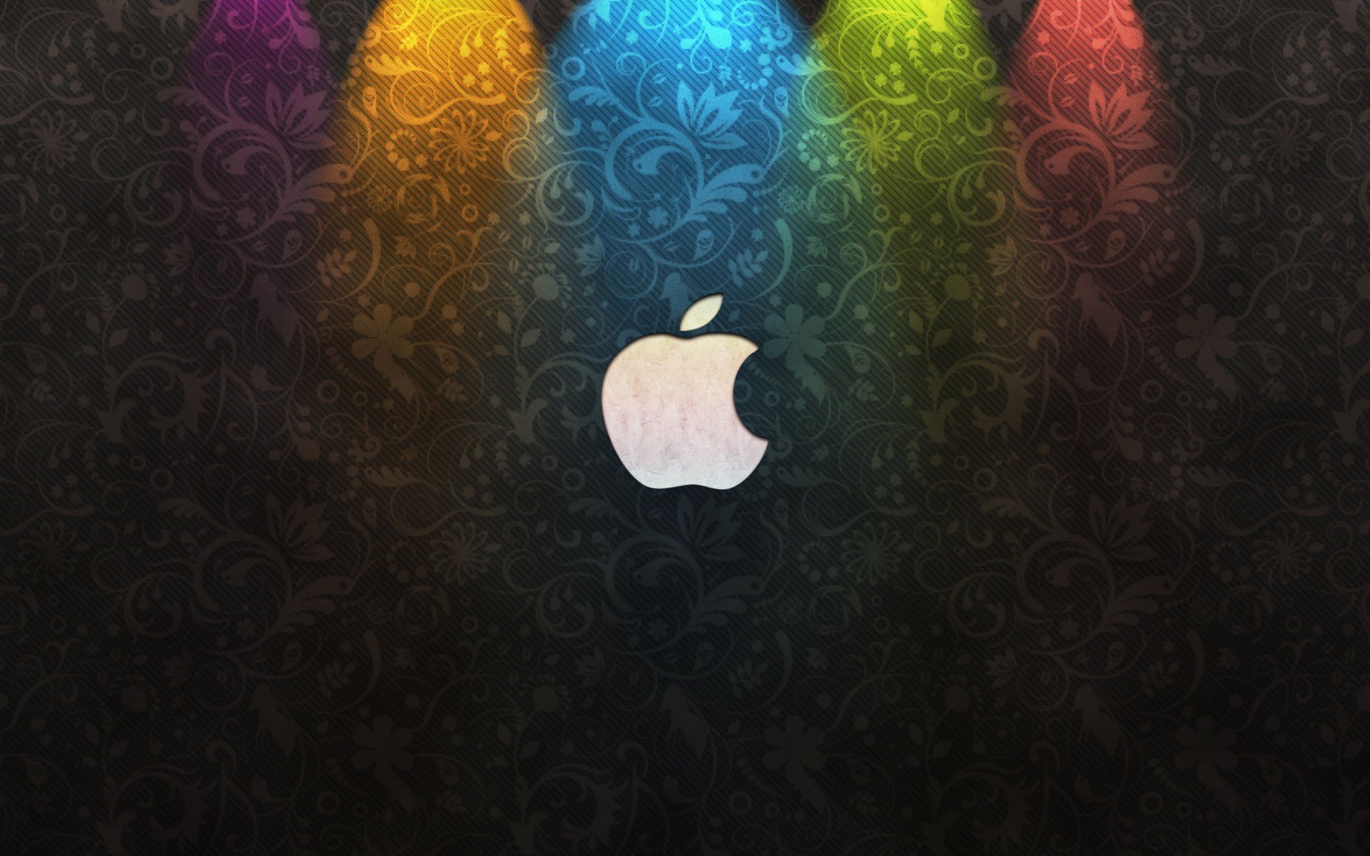 wielokolorowe podświetlenie bullseye logo apple serce emblematy