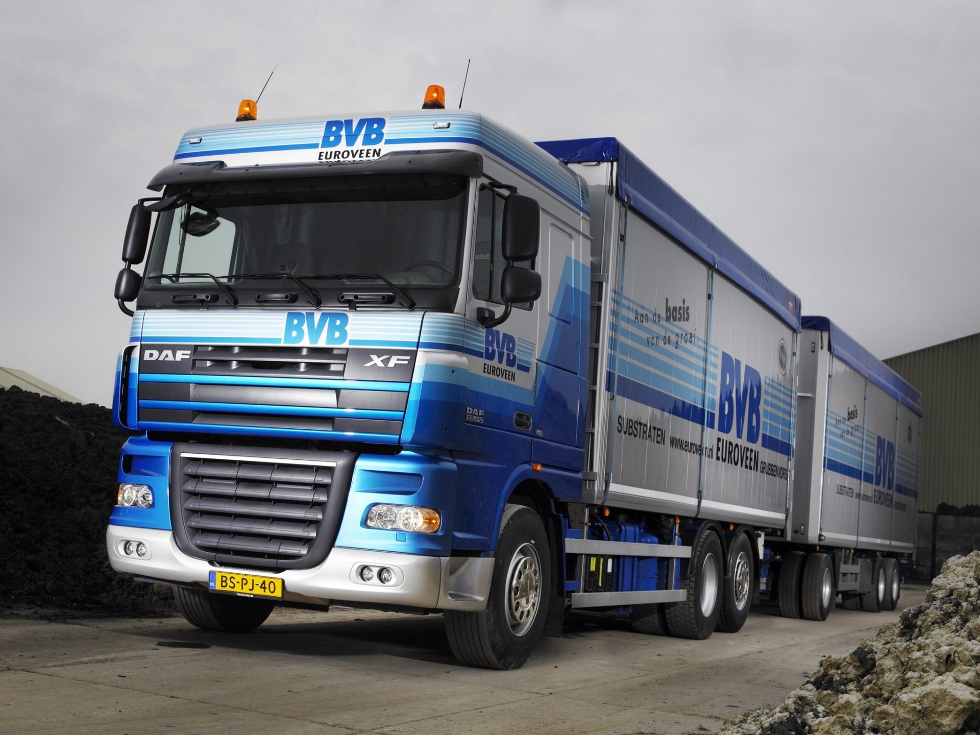 daf xf 105.410 6x2 ciężarówka przyczepa daf iksef 105.410 ciągnik tapeta przyczepa pociąg samochodowy