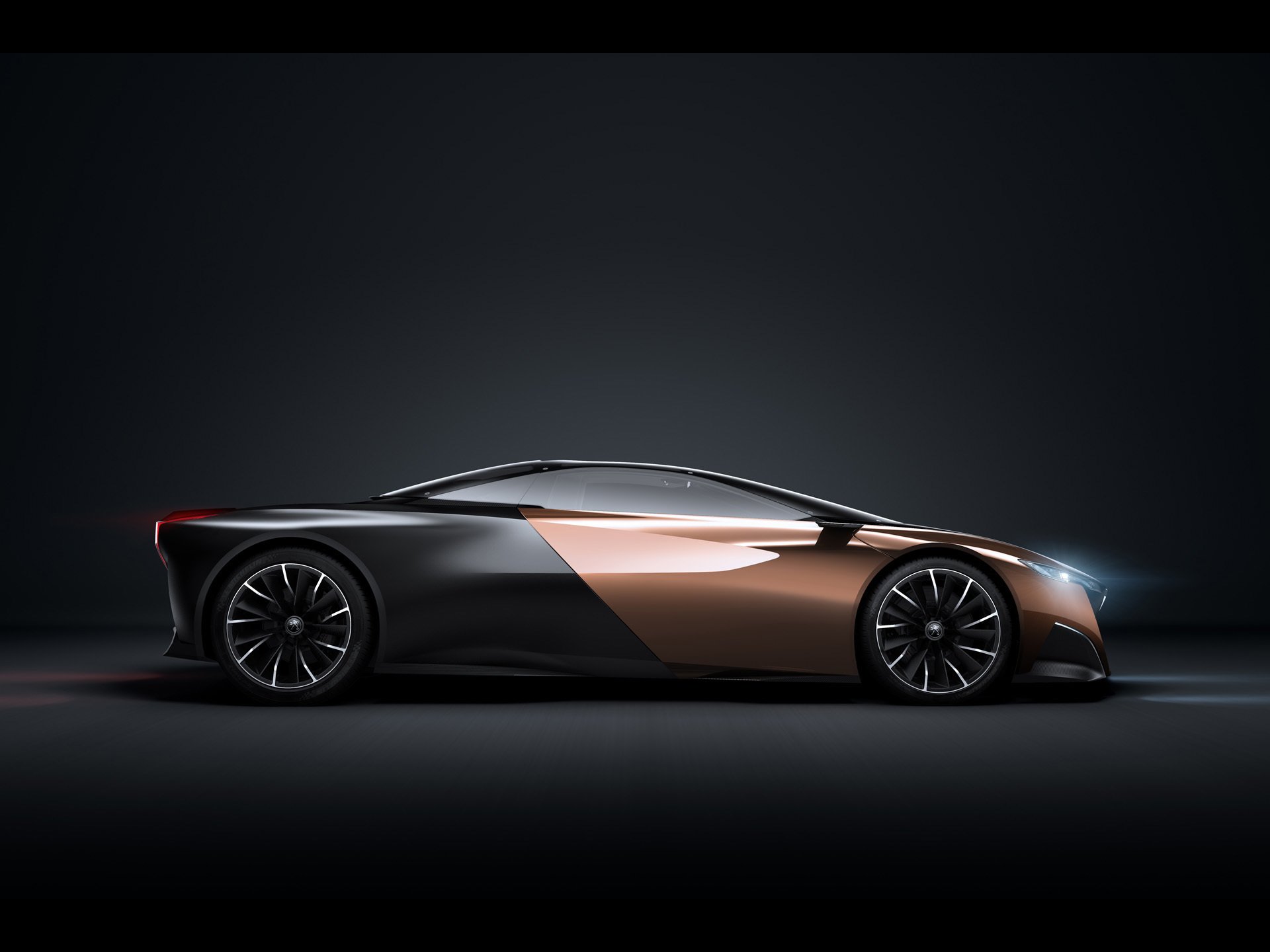 peugeot onyks czarny koncepcja samochód
