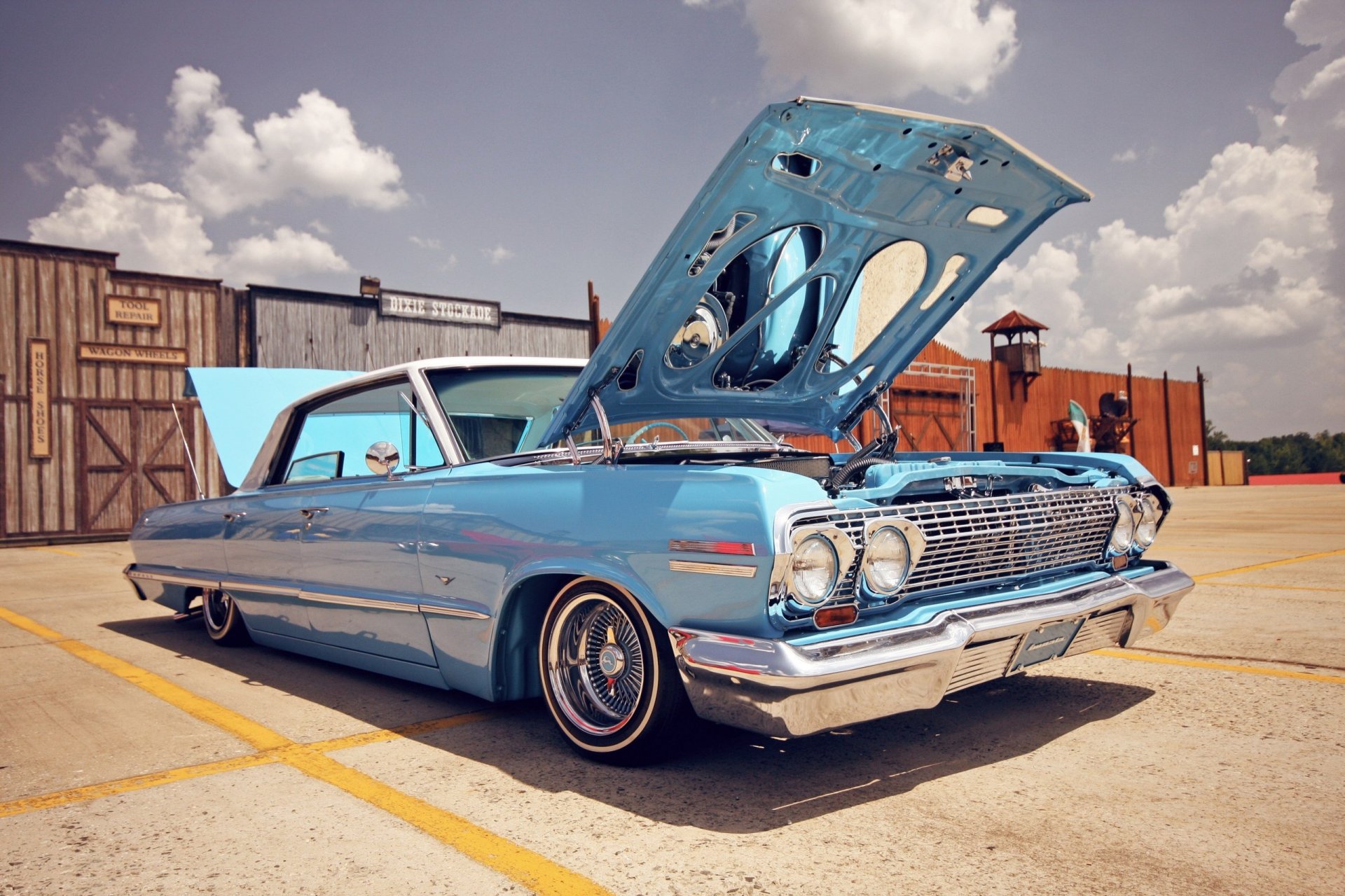 chevrolet impala chevrolet lowrider styl usa kaptur dzień