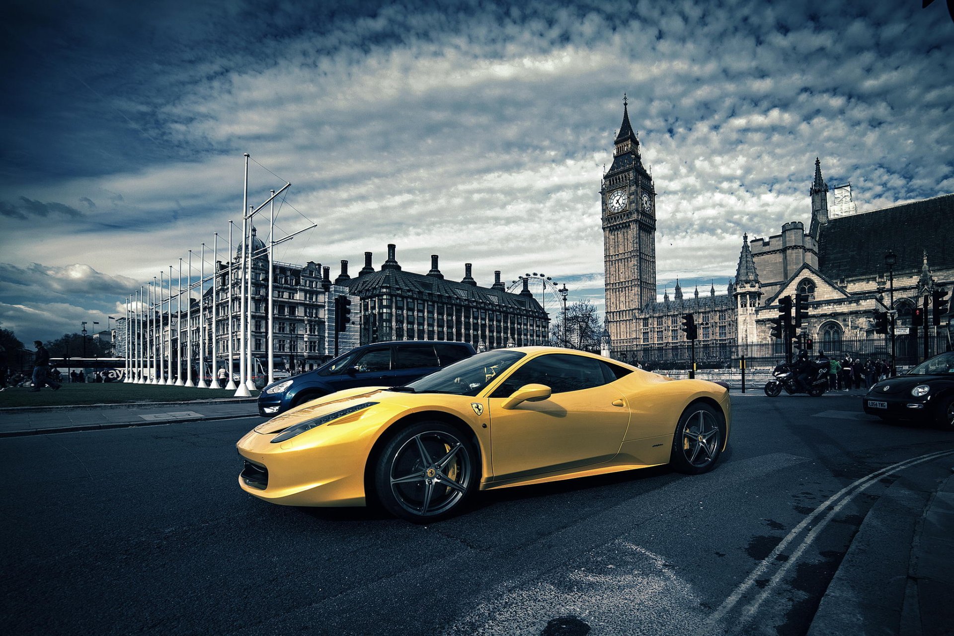 ferrari italia лондон феррари желтая италия биг бен