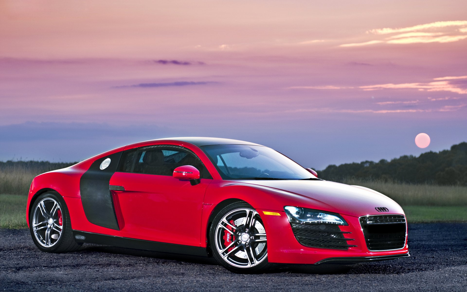 audi r8 supersamochód czerwone