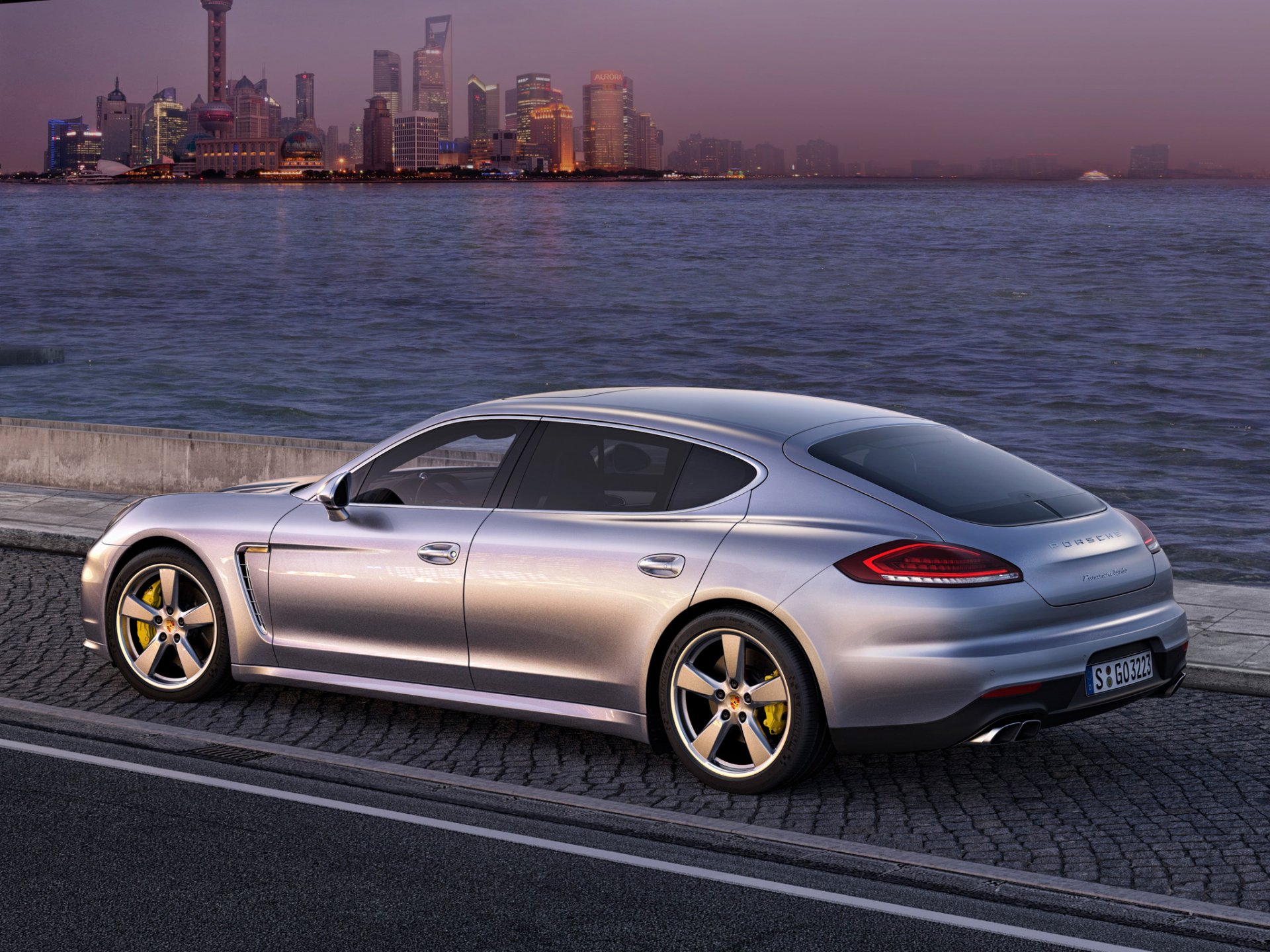 porsche panamera турбо порше авто вечер море