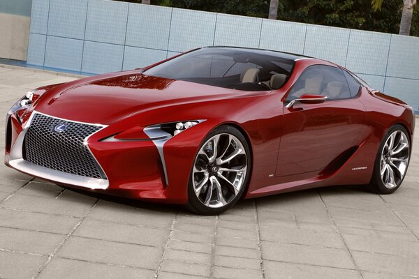 Автомобиль lexus lf -lc красный