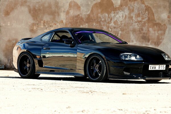 Tapeta samochodowa Toyota Supra czarna