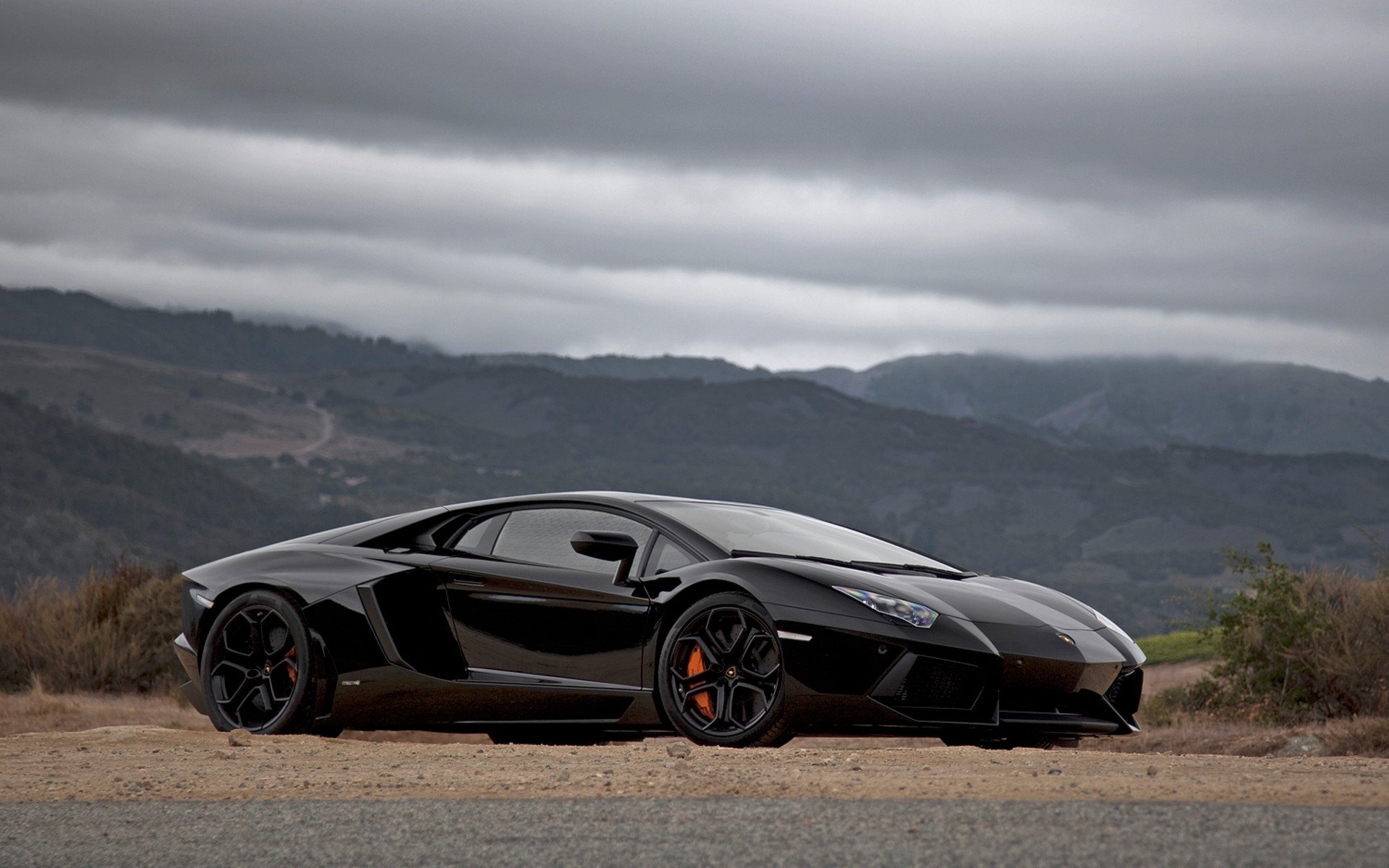 тачка lamborghini aventador-пассажира стороне lamborghini aventador черный