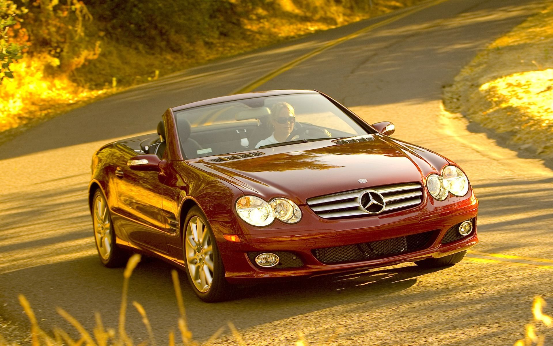 samochody droga dziewczyny kierownica auto samochody mercedes mercedes sl 550 panoramiczny