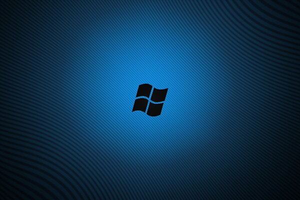 Logo windows świeci na niebieskim tle
