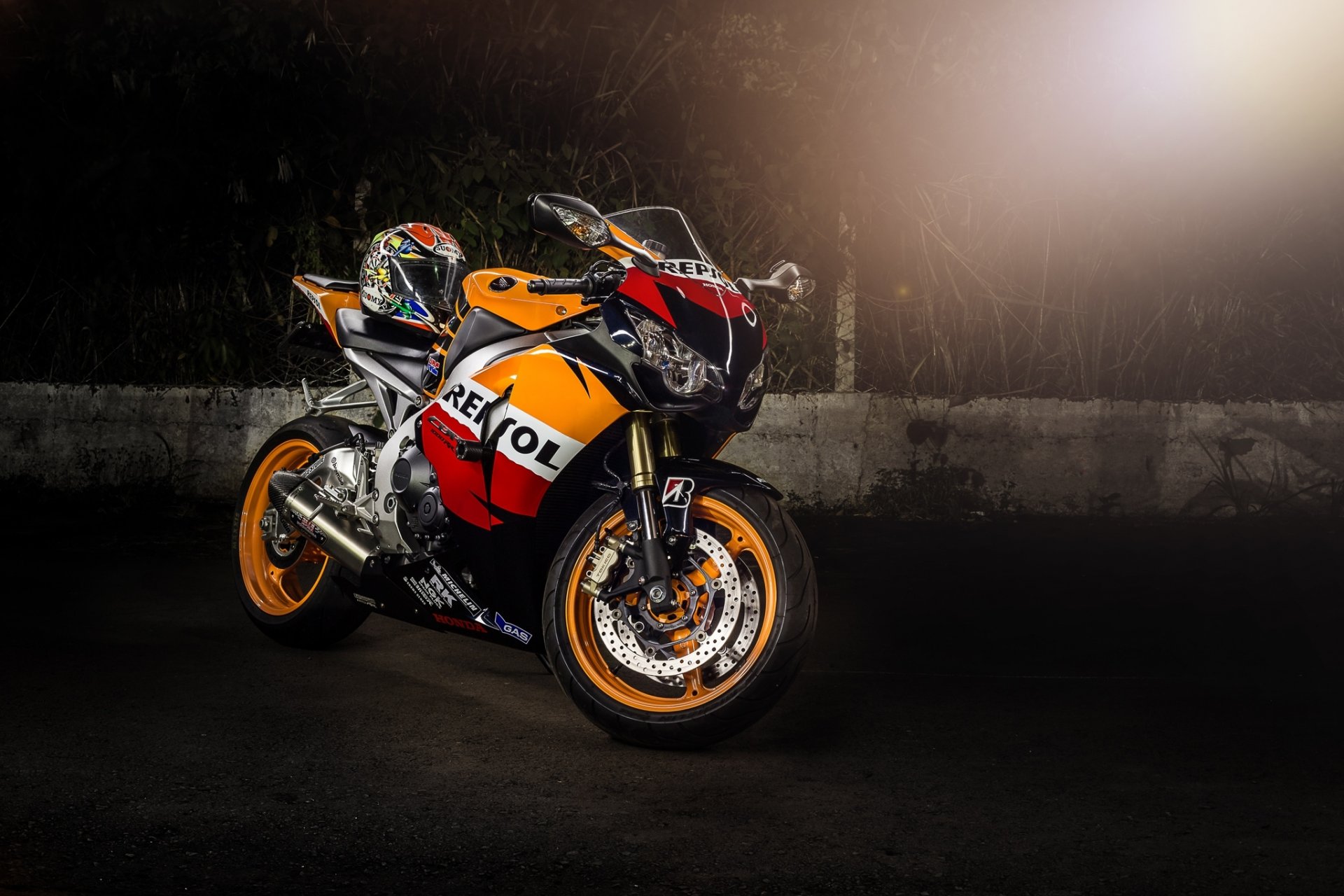honda cbr1000rr велосипед суперспорт repsol мотоцикл хонда шлем блик