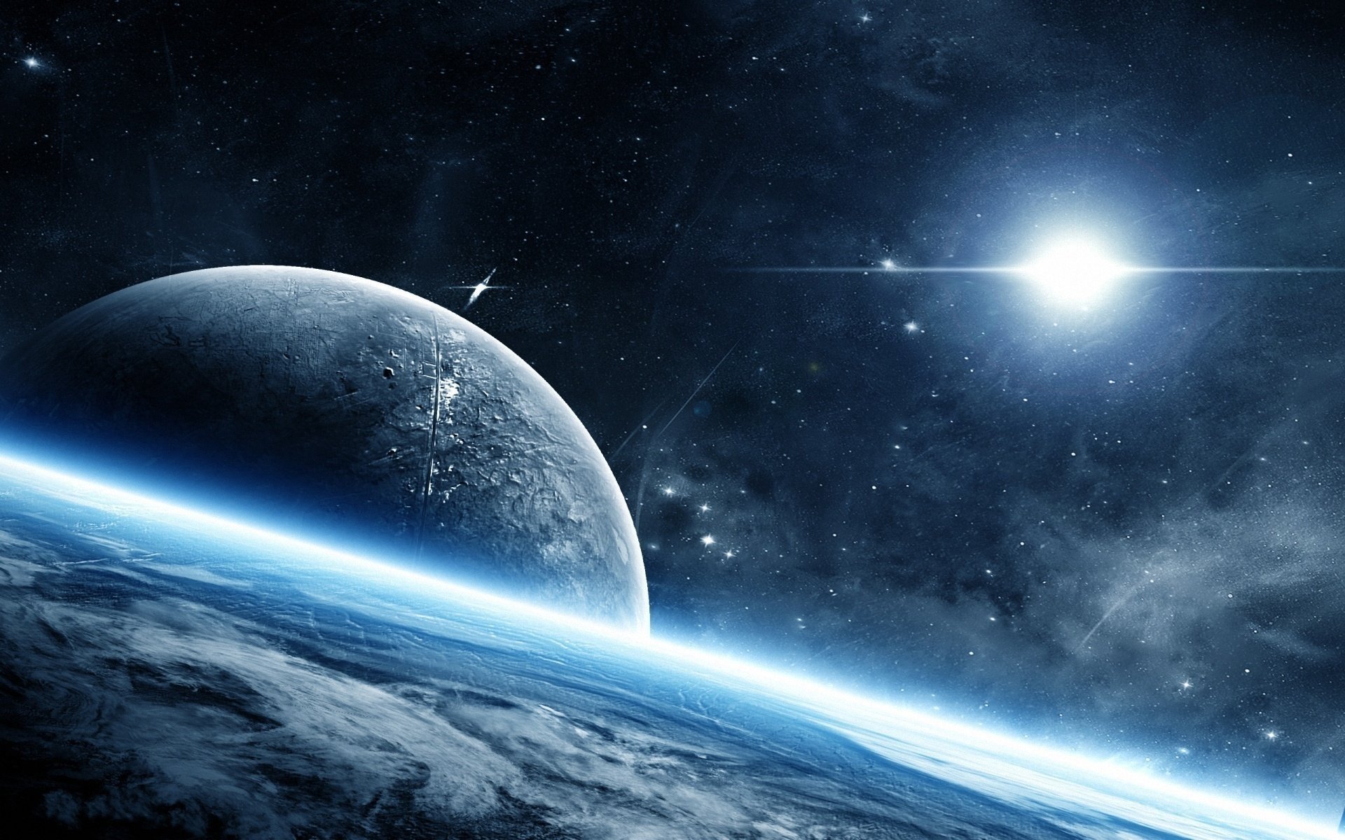 планета space космос атмосфера свечение