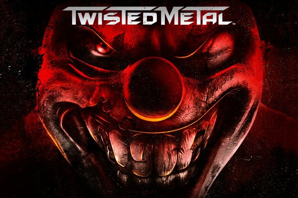 Straszna twarz w masce Metal