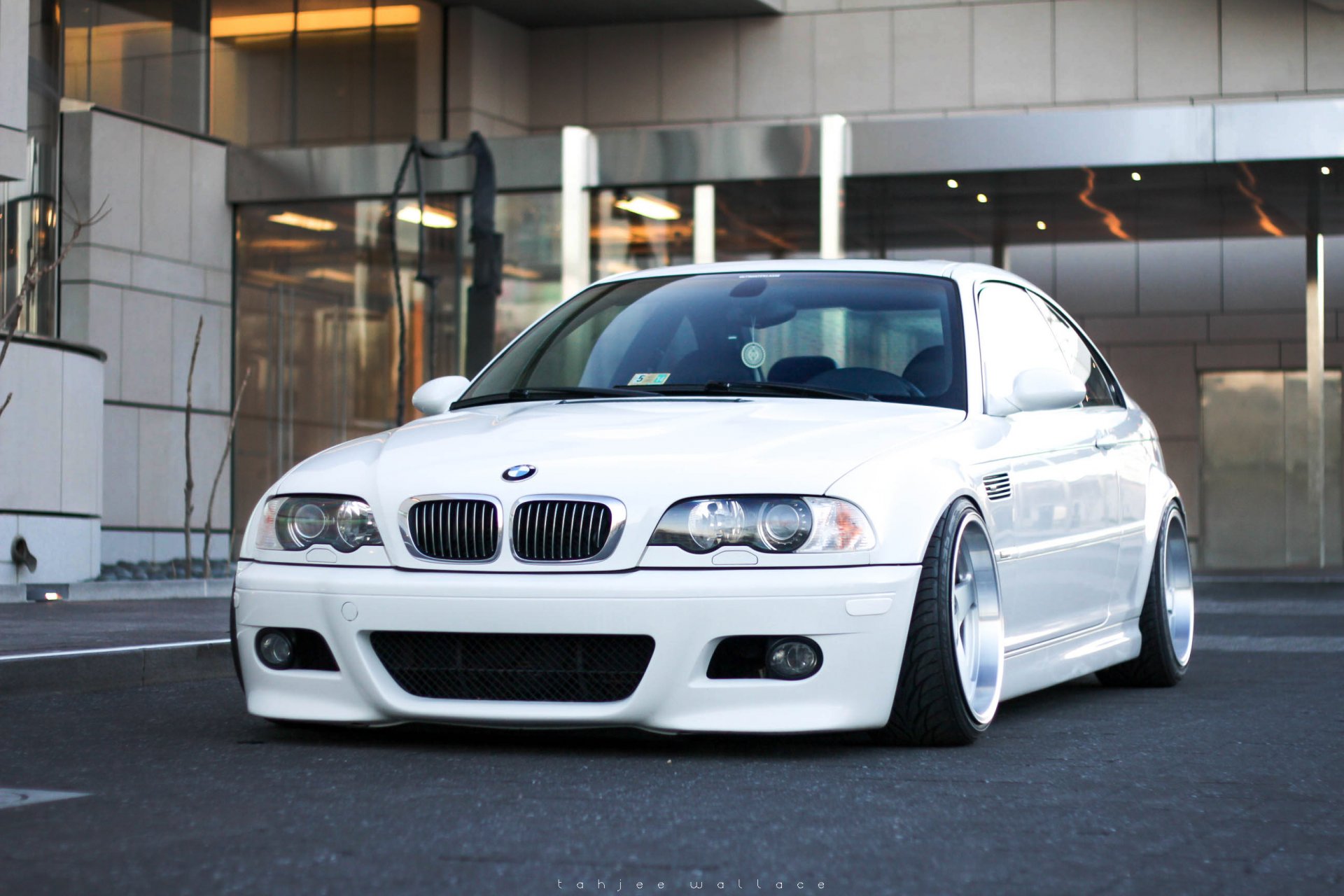 bmw m3 e46 biały pozycja biała felgi tuning