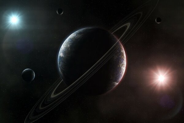 Ogromna planeta wśród planet z pierścieniami