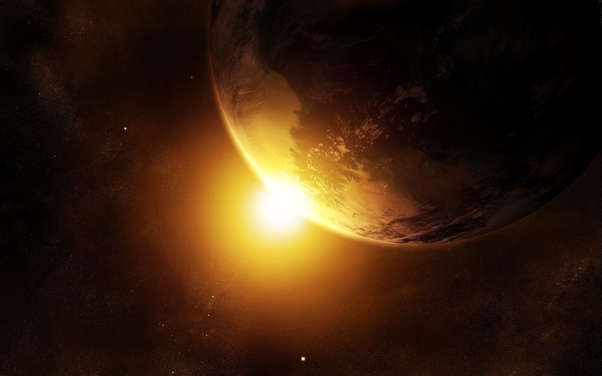 planeta kosmos światło słońce