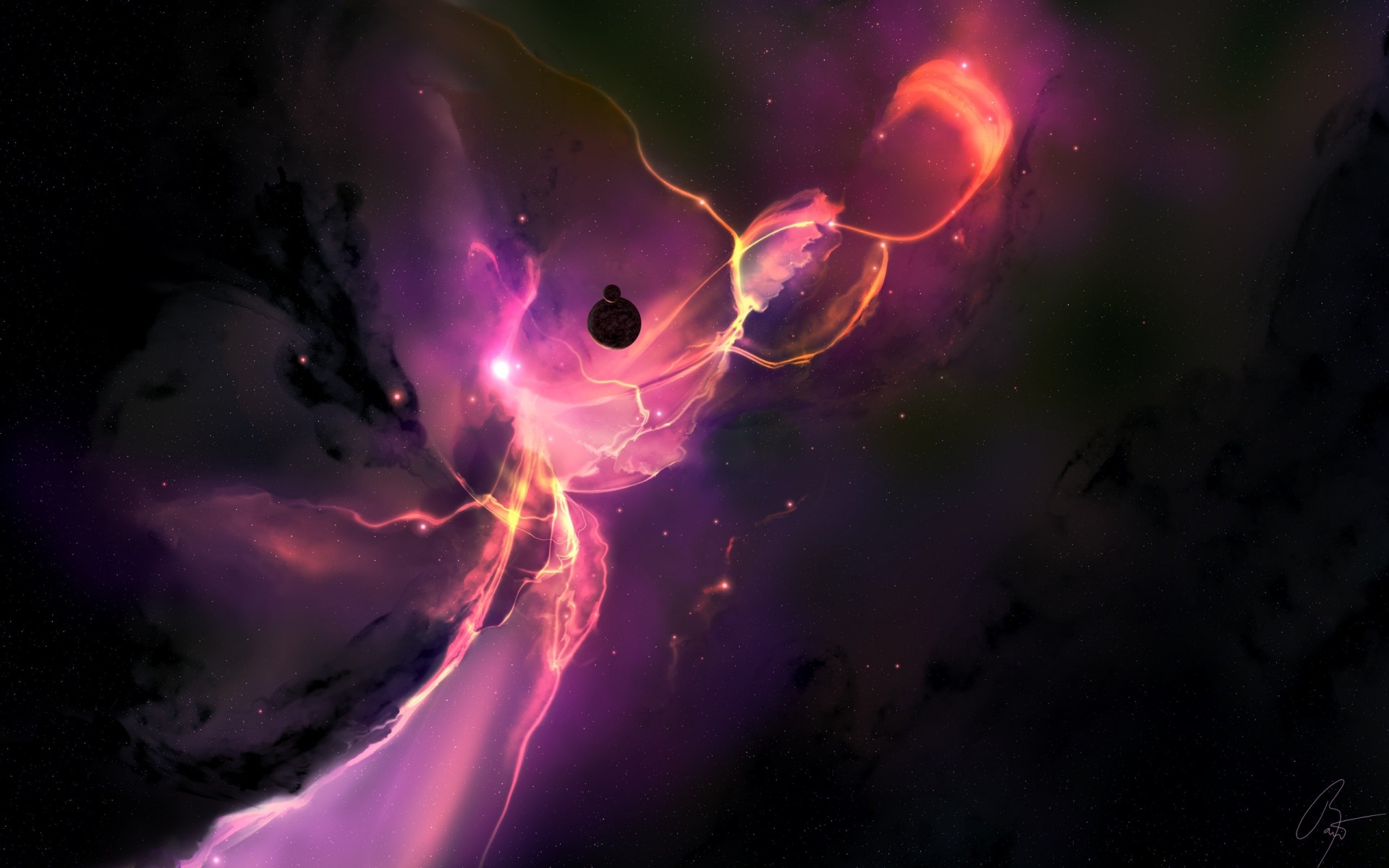 планета ngc 2237 свет