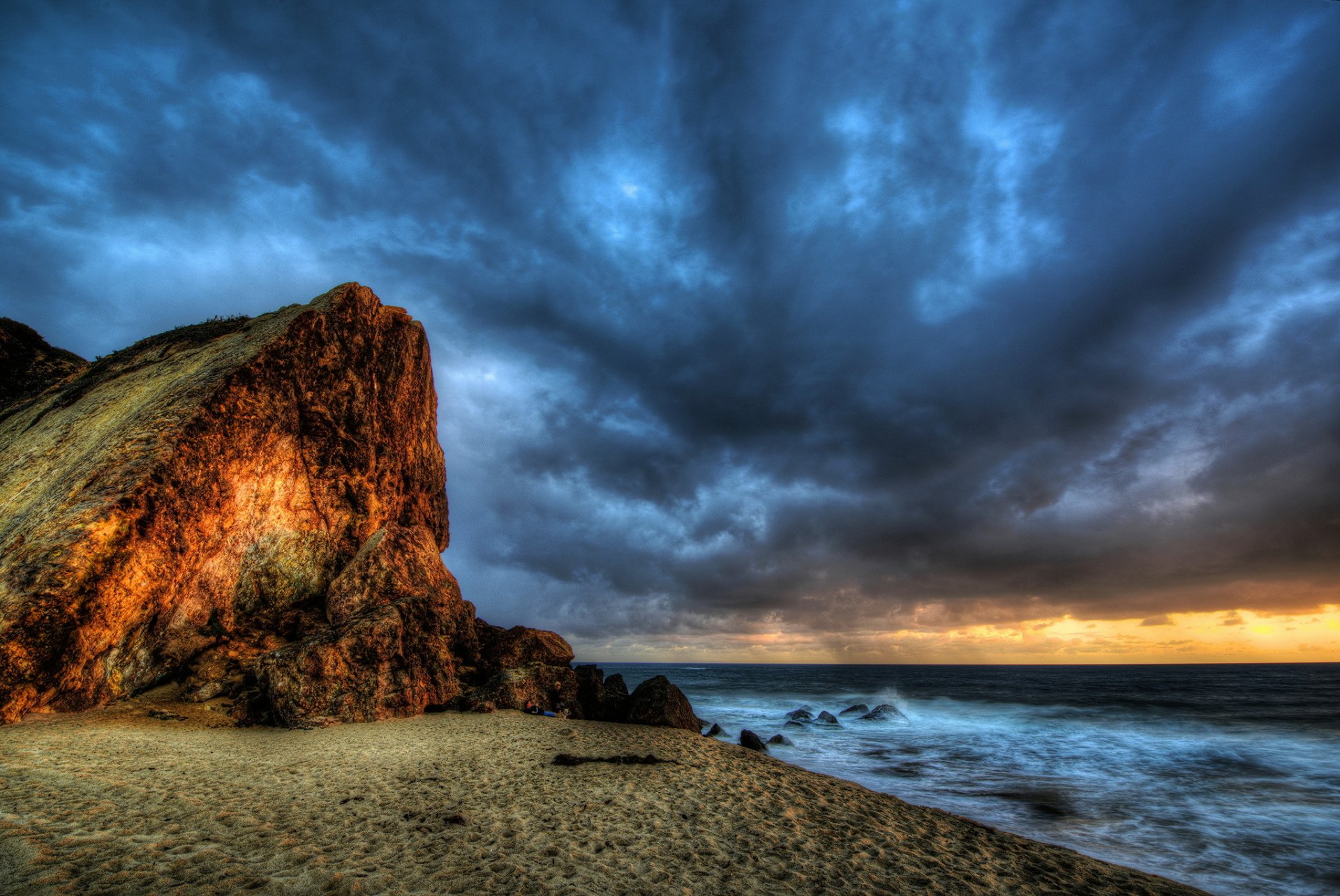 малибу пейзаж морской фото hdr