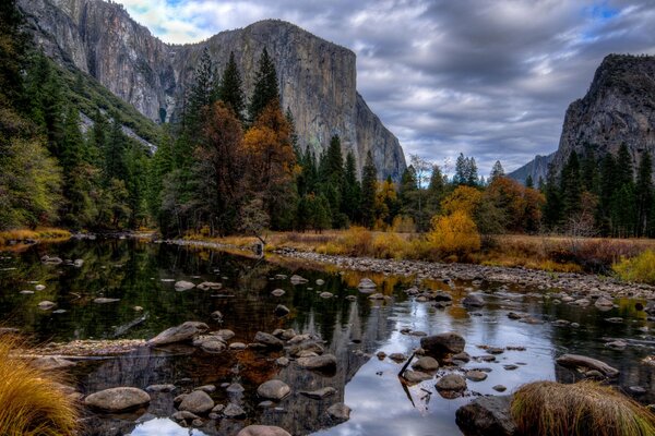 Rzeka w Parku Narodowym Yosemite
