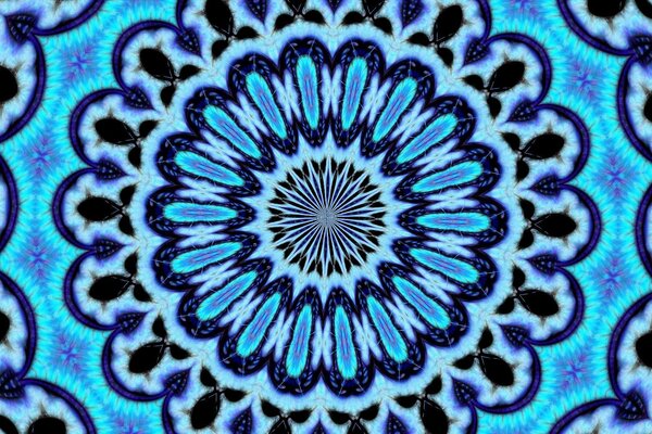 Психоделические голубые круговые изгибы
