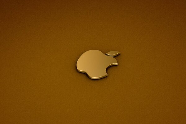 Логопип Apple яблоко золотой