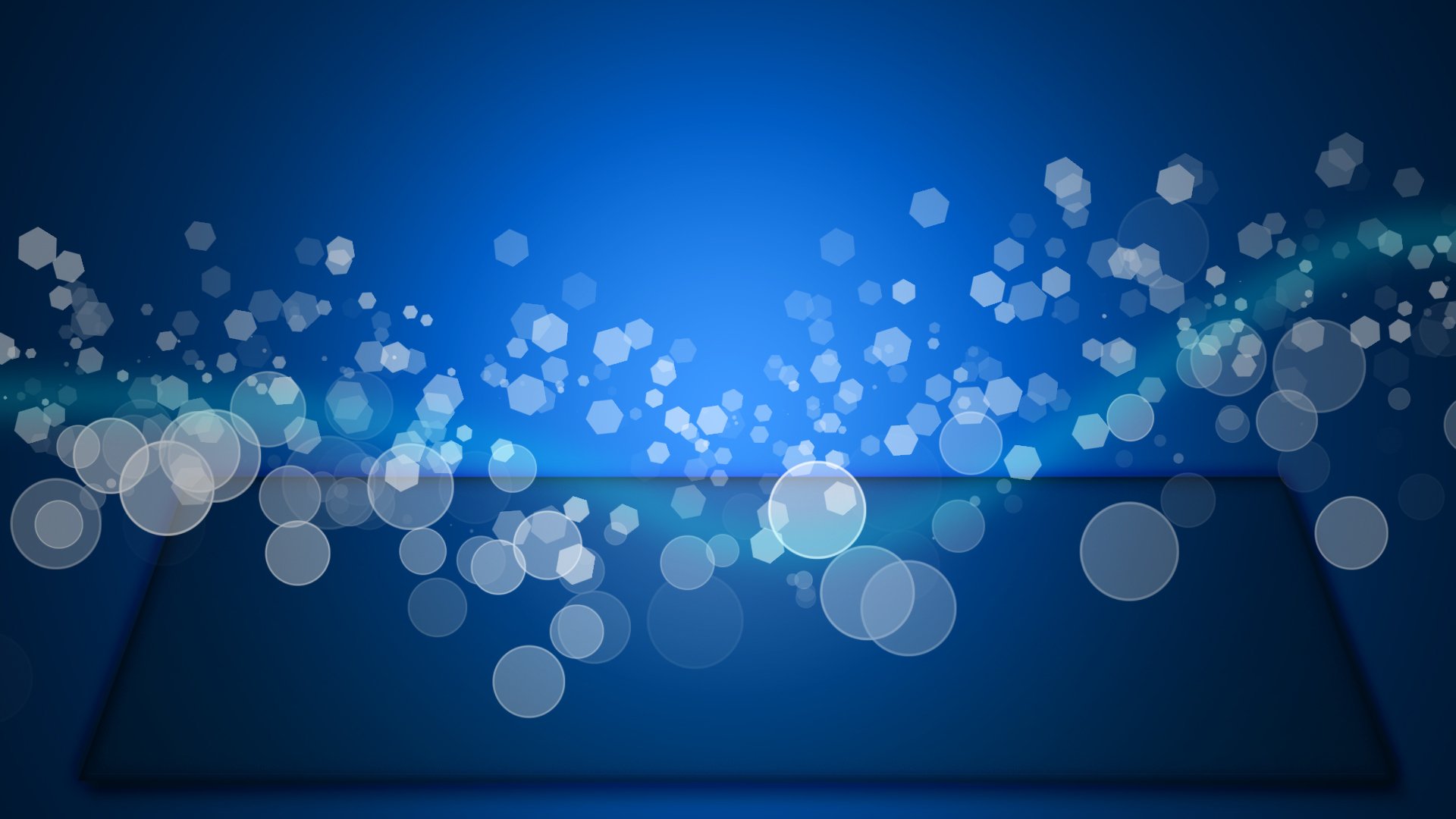 efekt bokeh fala niebieski