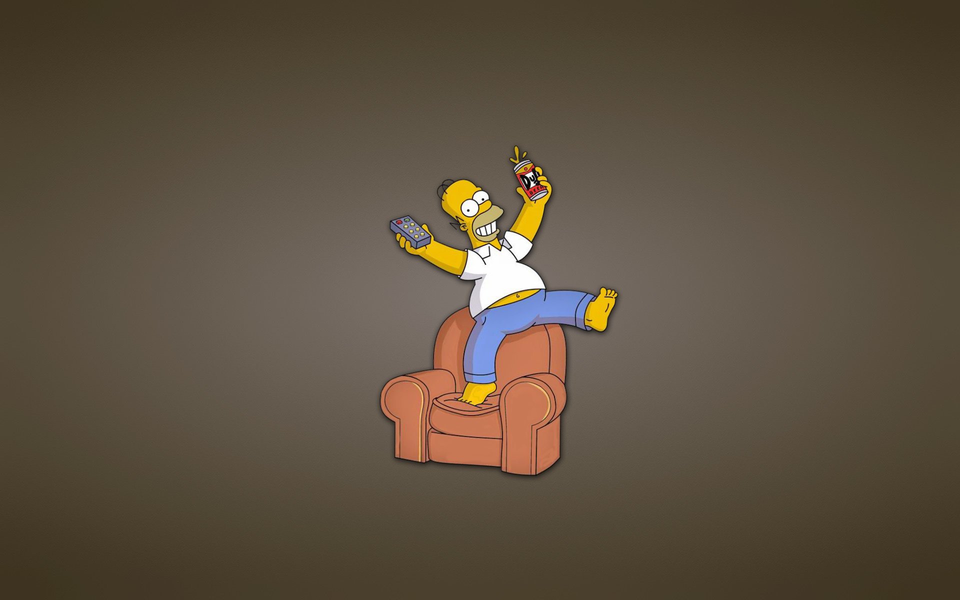 simpsonowie puszka sofa fotel pilot homer wesoła homer simpson minimalizm