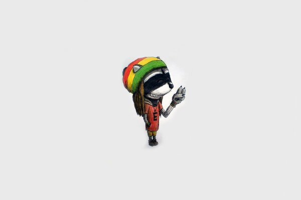 Reggae szop w czapce