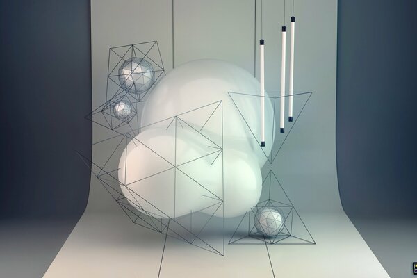 Abstrakcyjna kompozycja figur geometrycznych
