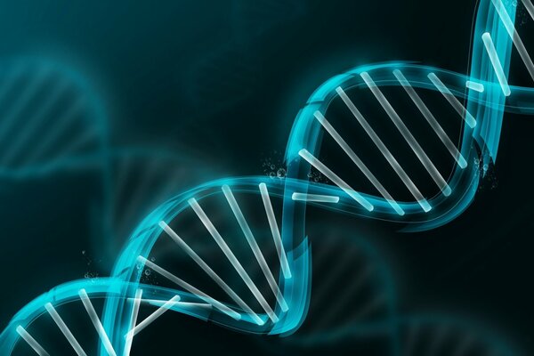 Wzór neonowy. Model folmula DNA